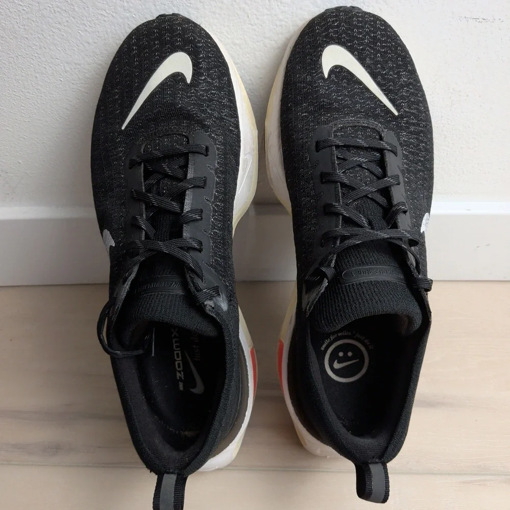 Nike Invincible Run 3 Mens 10.5 Black White ZoomX Running Shoes DR2615-001